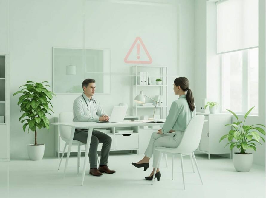 Red flag for a therapist's website missing credentials