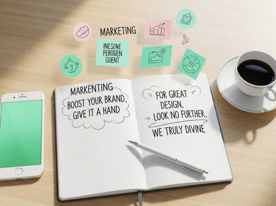 Marketing rhymes concept showing consistent message repetition for therapy growth