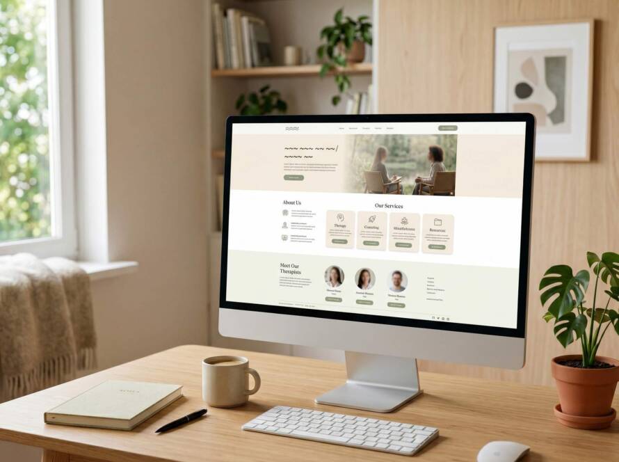 therapy landing page design