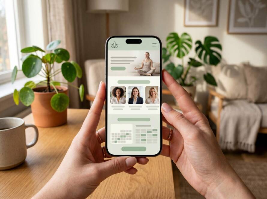 mobile web design for therapists